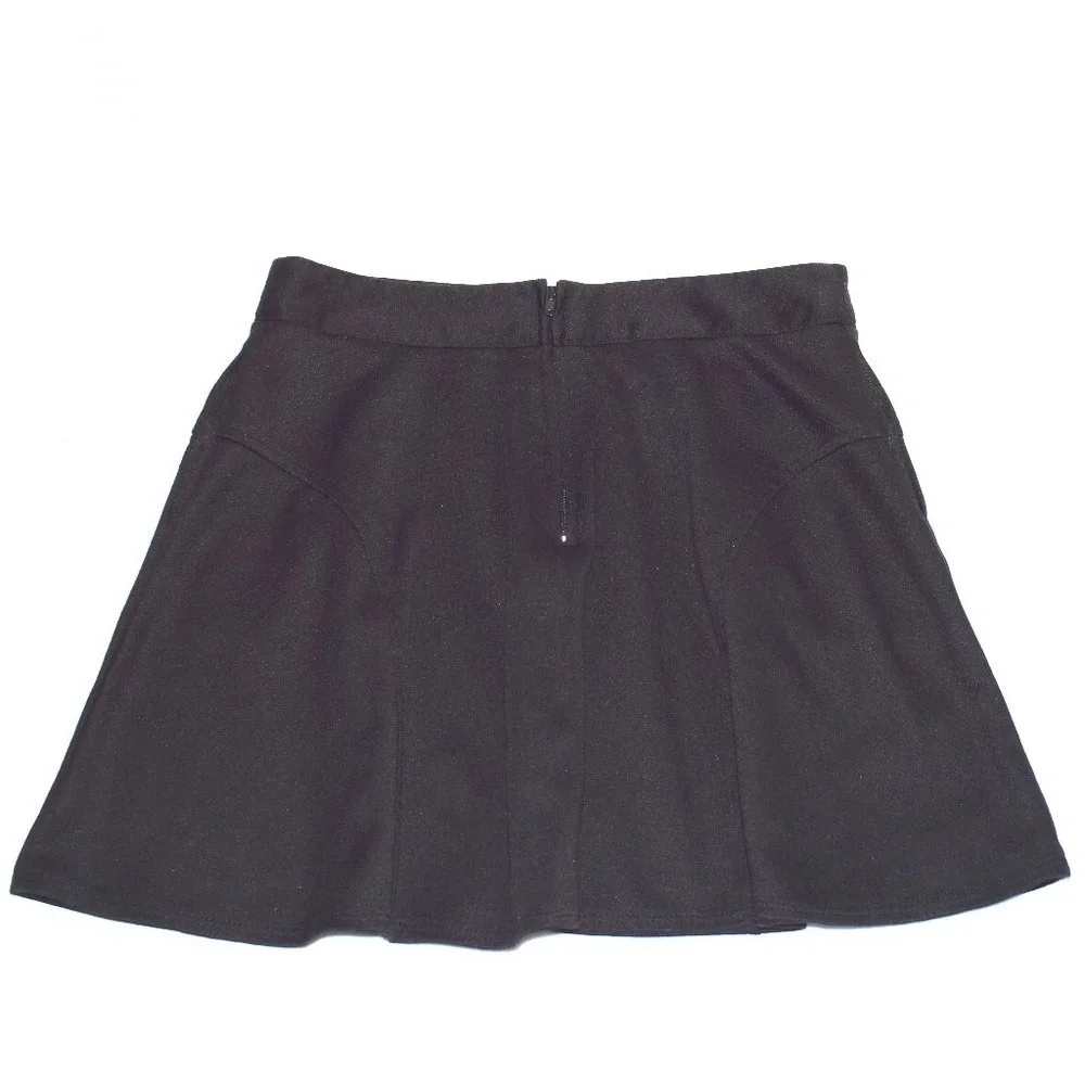 Ally B Black Skirt with Pockets and Back Zipper - Size Large (14)